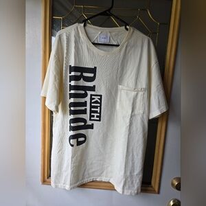 Rhude Kith Collab Cream Tee 2025 Rare Find ** No Tag
